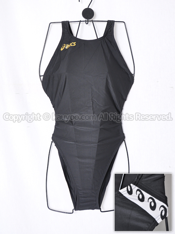 【買取】asicsアシックスALS83TハイドロCDマイティーカット競泳水着ブラック＋金ロゴ
