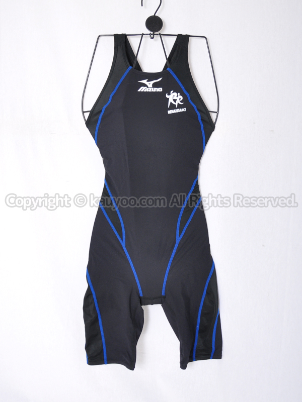 【買取】mizunoスポーツクラブ ルネサンス MX-01ハーフスーツ競泳水着ブラック×ブルー