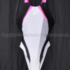asicsアシックスALS86TハイドロCDハイカット競泳水着 白黒ピンク 白ロゴ