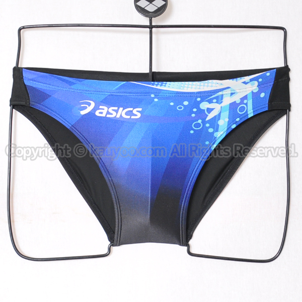 【買取】asicsアシックスSPLASHERスプラッシャー競パン競泳水着AM1262ブラック×セルリアンブルー