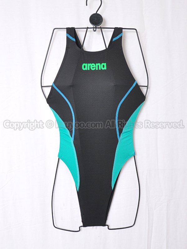 【買取】arenaアクアエクストリームAQUA XTREMEリミック競泳水着ARN-1025Wブラック×グリーン