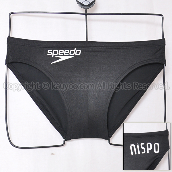 【買取】nispoスポーツクラブspeedo 360°FLEXショートブーン競パン競泳水着SD72A05ブラック