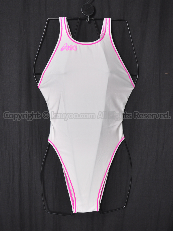 【買取】asicsアシックスP2スパイラルカット2競泳水着ALS46Pホワイト×ピンク