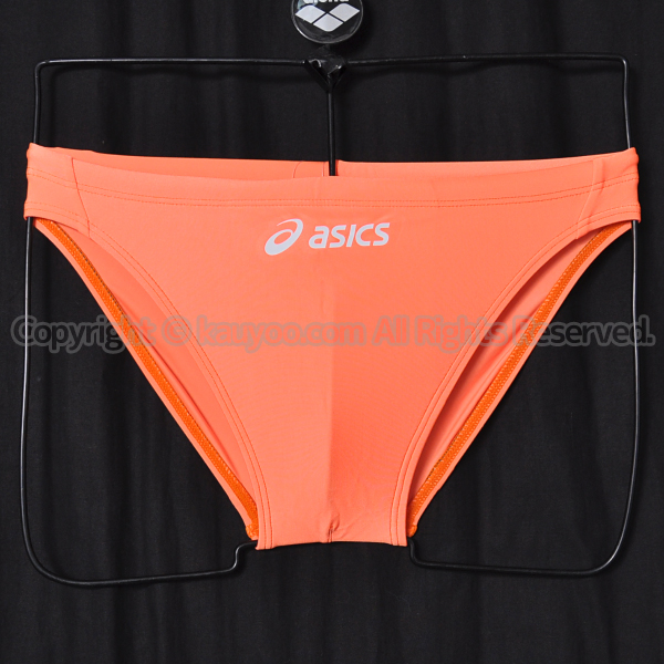 【買取】asicsアシックス旧ロゴAMA87TハイドロCDスパイラルカット競パン競泳水着オレンジ