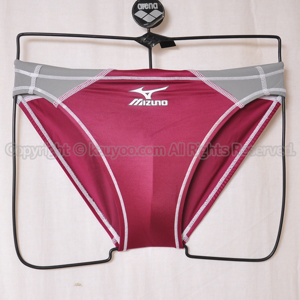 【買取】mizuno ミズノ キネシスカット 競パン メンズ競泳水着 N2JBZA9888 ワインレッド×グレー