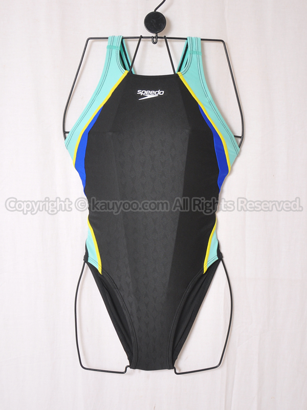 【買取】speedo スピード FLEXΣ2 エイムカットスーツ競泳水着SD48B08 ブルー×スペアミント
