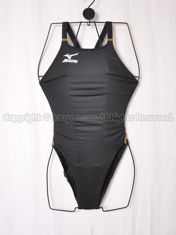 【買取】mizuno ミズノ マイティライン2 ミディアムカット競泳水着 85OH-100 ブラック