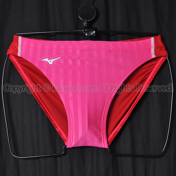 【買取】mizuno ミズノ 別注ストリームアクセラ 競パン 競泳水着 N2JQ8011 ピンク×レッド