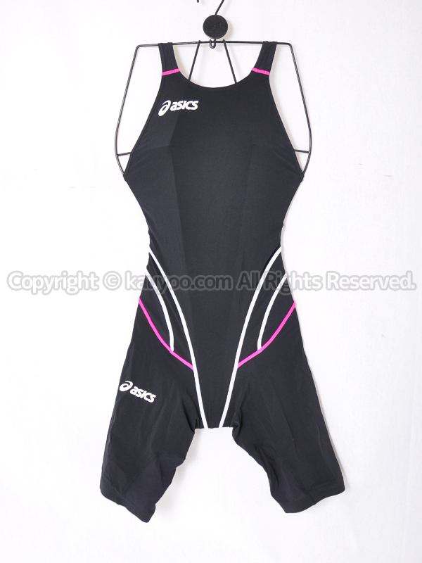 【買取】asics アシックス TOP iMPACT LINE TYPE2 ハーフスパッツ競泳水着 ALS515 ブラック×ピンク