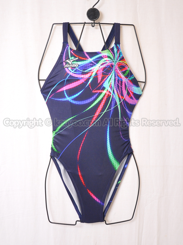 【買取】mizuno ミズノ マイティライン ミディアムカット競泳水着 85OH-923 ネイビー柄