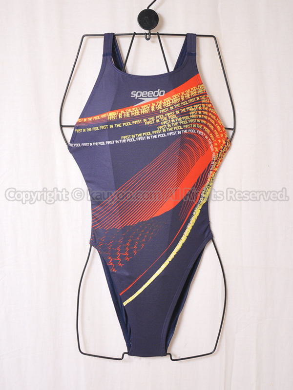 【買取】speedo スピード flyingfish フライングフィッシュ レースカット 競泳水着 SD40A05 ネイビー柄