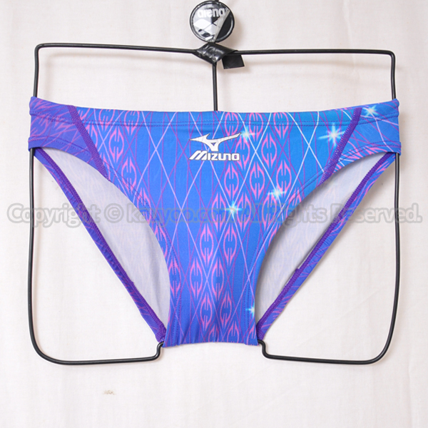 【買取】mizuno ミズノ マイティライン 競パン メンズ競泳水着 Vパンツ 85RF-76722 ブルー柄