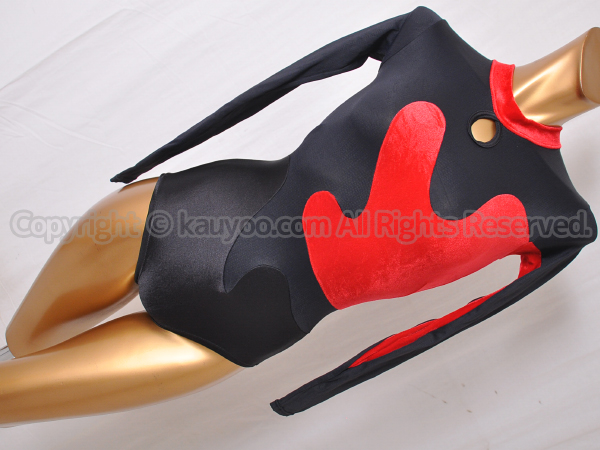 【買取】Chacott チャコット 切替ロングスリーブレオタード ダンス衣装 黒×赤ベルベット