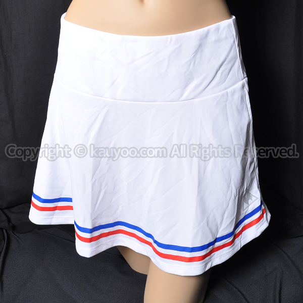 【買取】le coq sportif ルコックスポルティフ テニススコート ホワイト×赤青ライン