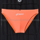 asicsアシックス旧ロゴAMA87TハイドロCDスパイラルカット競パン競泳水着オレンジ