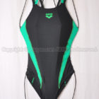 arena アリーナ AQUA STRIPE-D ダブルストラップ レディース競泳水着 AS5SRC54L BKGR