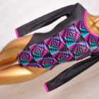 GildaMarx ギルダマルクス ロングスリーブレオタード ブラック×ピンク